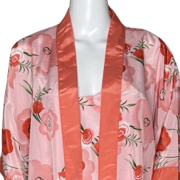 Contessa Di Roma Nightgown Womens Small Pink Floral Flower Bohemian Grandma - Picture 10 of 14